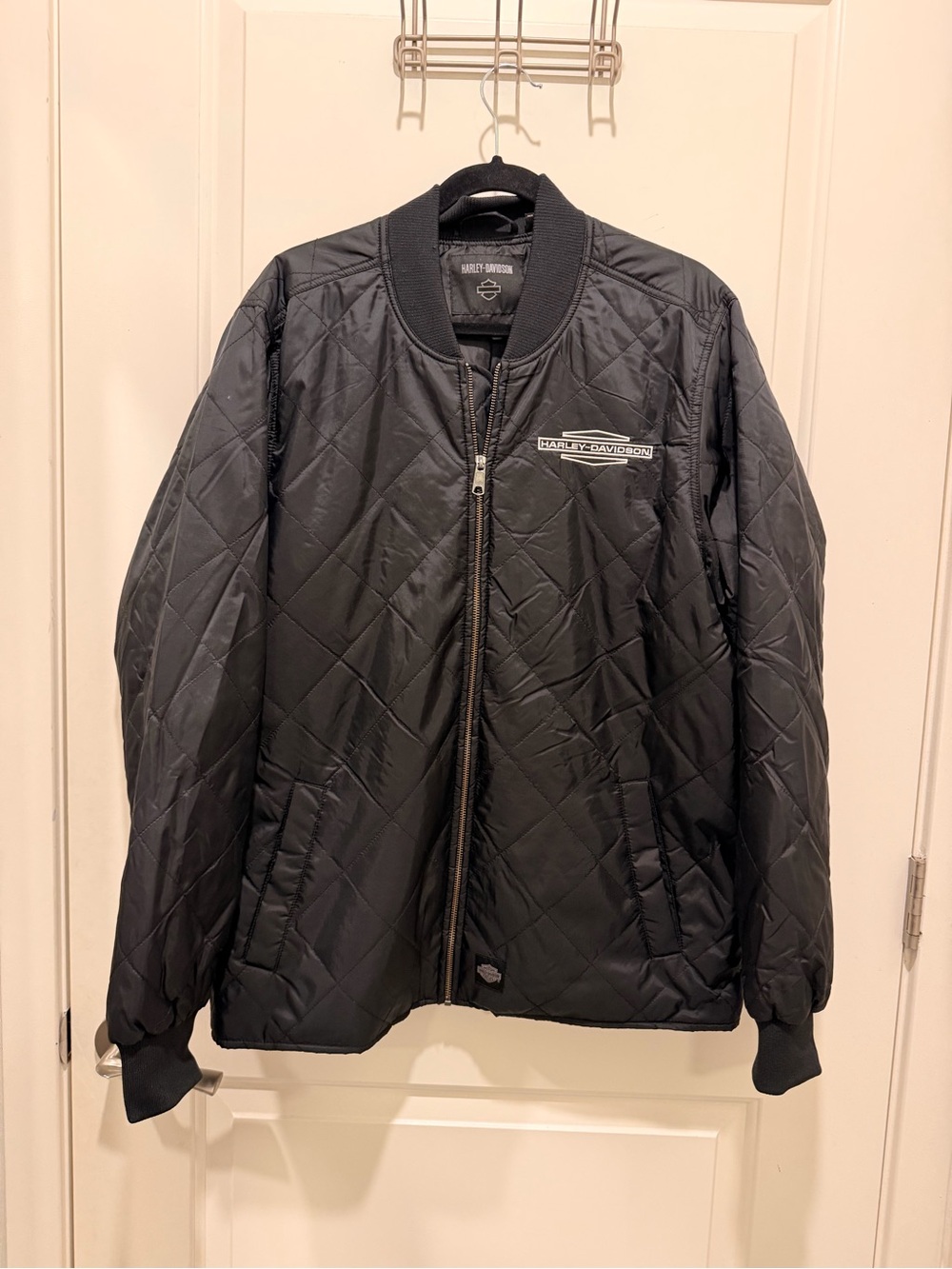 Harley-Davidson Quilted
Bomber Jacket Black Men Size L